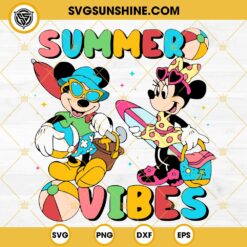 Disney Summer Vibes SVG, Mickey And Minnie Mouse Summer SVG