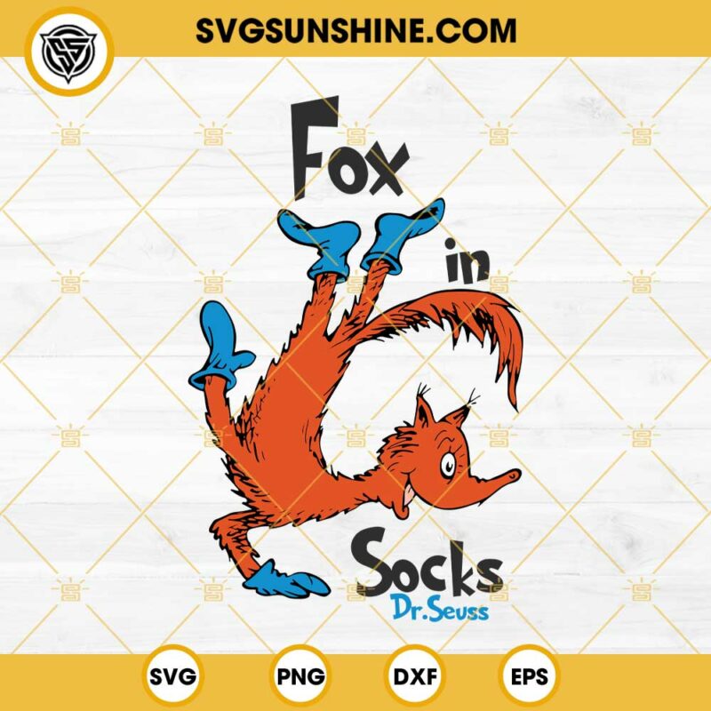 Dr Seuss Fox In Socks SVG, Dr Seuss Fox Handstand SVG, Dr Seuss Day SVG