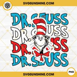 Dr Seuss Cute Cat PNG, The Cat In The Hat PNG, Cat With Bow Tie PNG