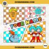 Dr. Seuss Characters Custom Name PNG, The Lorax And Thing One Thing Two PNG