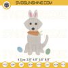 Easter Bunny Dog Carrot Embroidery Design