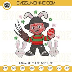 Easter Bunny Freddy Krueger Embroidery Designs