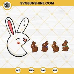 Easter Bunny Pacman SVG, Happy Easter Rabbit Chocolate SVG