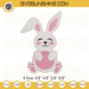 Easter Bunny Rabbit Embroidery Design, Bunny Machine Embroidery Design