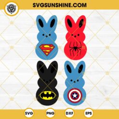 Easter Bunny Superheroes SVG Bundle, Easter Peeps Superheroes SVG Bundle