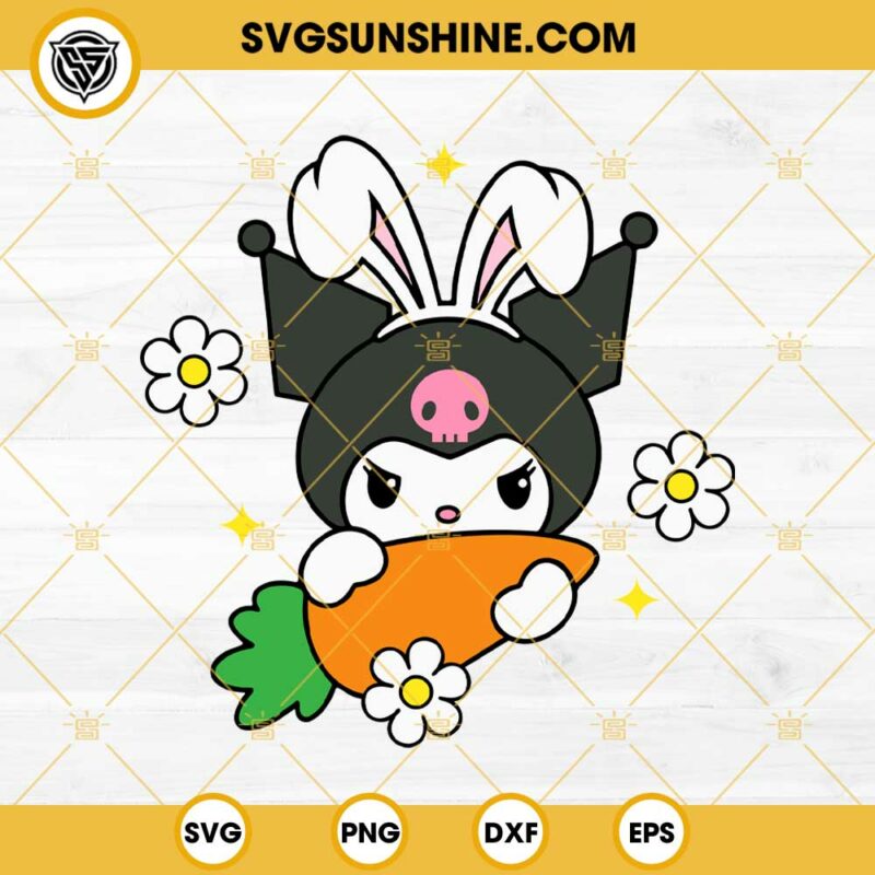 Easter Kuromi SVG, Hello Kitty Kuromi SVG, Cute Sanrio Easter SVG