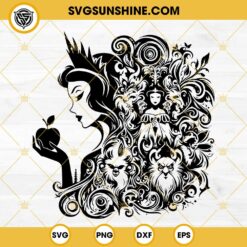 Evil Queen Mandala Zentangle SVG PNG DXF EPS
