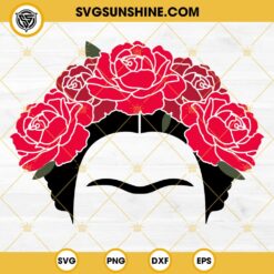 Frida Kahlo SVG, Frida With Flowers SVG PNG DXF EPS