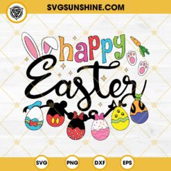 Happy Easter Disney Mouse SVG, Mickey Mouse And Friends Easter Eggs SVG