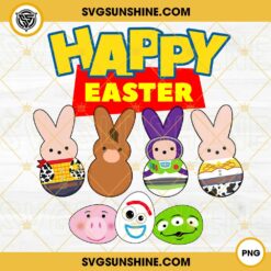 Happy Easter Toy Story PNG, Easter Toy Story Bunny PNG, Toy Story Characters Peeps PNG