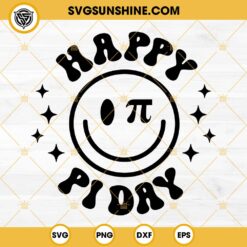 Smiley Face Happy Pi Day SVG PNG DXF EPS Cut Files