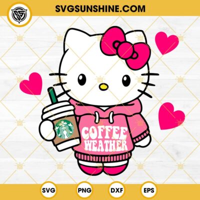 Hello Kitty Coffee SVG, Hello Kitty Starbucks Coffee SVG