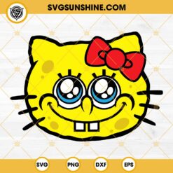 Hello Kitty SpongeBob SVG, SpongeBob SquarePants SVG, Hello Kitty SVG