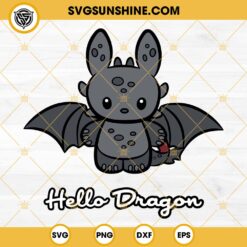 Hello Kitty Toothless SVG, Hello Kitty How to Train Your Dragon SVG