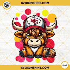 Highland Cow Kansas City Chiefs Football PNG File