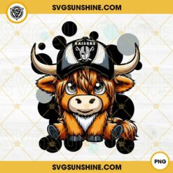 Highland Cow Las Vegas Raiders Raiders Football PNG File