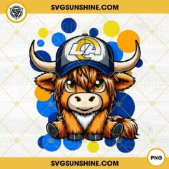 Highland Cow Los Angeles Rams Football PNG File