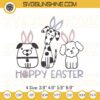 Hoppy Easter Bunny Animals Embroidery Designs