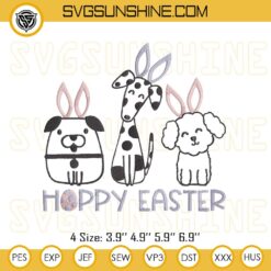 Hoppy Easter Bunny Animals Embroidery Designs