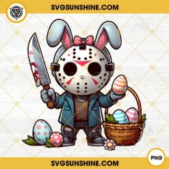 Horror Jason Voohees Easter Eggs PNG, Horror Killer Easter Bunny PNG