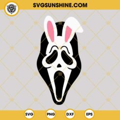 Ghostface Scream Easter Embroidery Design Files, Horror Ghostface Easter Bunny Embroidery Pattern