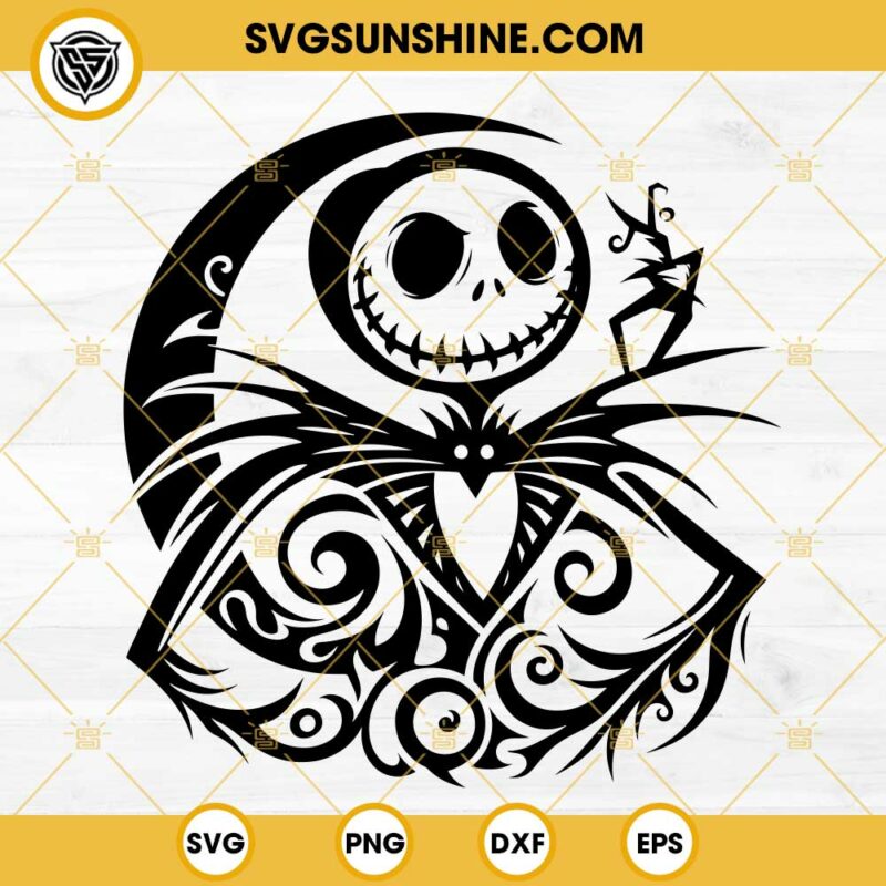 Jack Skellington SVG, Mandala Zentangle SVG