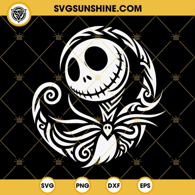 Jack Skellington SVG PNG DXF EPS Cut Files For Cricut Silhouette