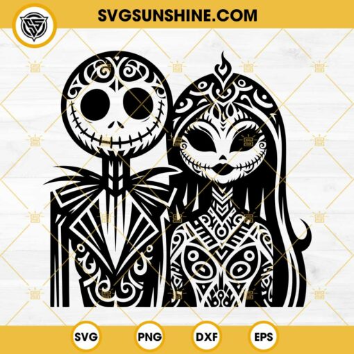 Jack And Sally Mandala SVG PNG DXF EPS