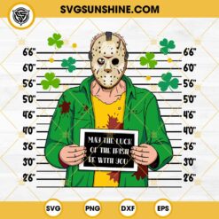 Happy St Patricks Day Horror Vibes SVG, Horror Shamrock SVG, Michael Myers Jason Voorhees Ghostface SVG