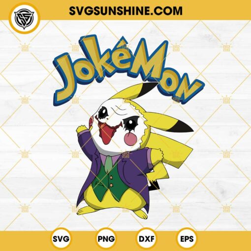 Joker Pokemon SVG, Pikachu Joker SVG PNG DXF EPS