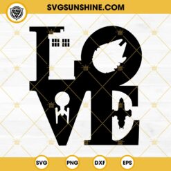 Love Sci Fi SVG, Doctor Who And Star Wars SVG PNG DXF EPS