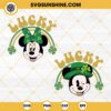 Lucky Mouse Happy St Patricks Day SVG, Disney St Patrick Day SVG, Shamrock Rainbow Patrick SVG