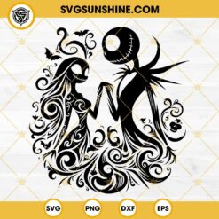 Mandala Jack And Sally SVG, Zentangle SVG, Maori Style SVG