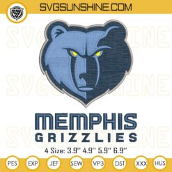 Memphis Grizzlies Logo Embroidery Design