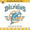 Miami Dolphins Embroidery Design, Miami Dolphins Football Embroidery Files