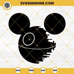 Mickey Mouse Death Star Ears SVG, Mouse Death Star SVG, Disney Star Wars SVG