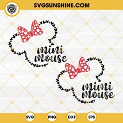 Mini Mouse Leopard Bow SVG, Mama Mouse Leopard SVG, Mother’s Day SVG PNG DXF EPS