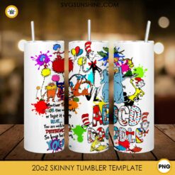Dr Seuss Cat In The Hat Brother 20oz Tumbler Wrap PNG File