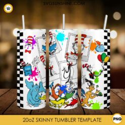 Oh the Places You’ll Go Dr Seuss Characters 20oz Tumbler Wrap PNG File