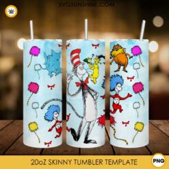 Dr Seuss Characters 20oz Tumbler Wrap PNG File
