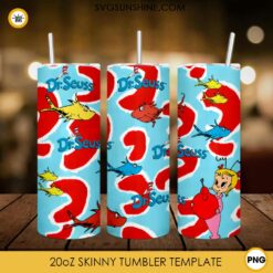 Dr Seuss One Fish Two Fish Red Fish Blue Fish 20oz Tumbler Wrap PNG File