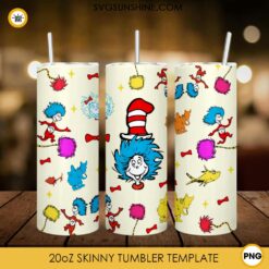 Dr Seuss Thing One Thing Two 20oz Tumbler Wrap PNG File