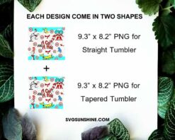 Dr Seuss A Cat And A Hat Thing 1 Thing 2 20oz Tumbler Wrap PNG File