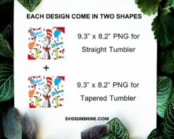 Dr Seuss Cat In The Hat Brother 20oz Tumbler Wrap PNG File