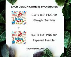 Dr Seuss Day Quotes Cat In The Hat 20oz Tumbler Wrap PNG File