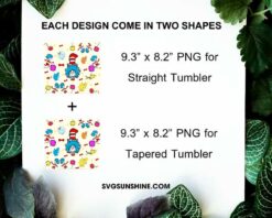Dr Seuss Thing One Thing Two 20oz Tumbler Wrap PNG File