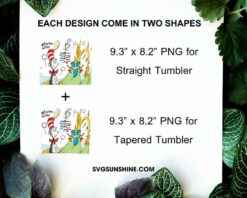 Oh the Places You'll Go Dr Seuss Characters 20oz Tumbler Wrap PNG File
