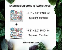 Dr Seuss 20oz Skinny Tumbler Wrap PNG