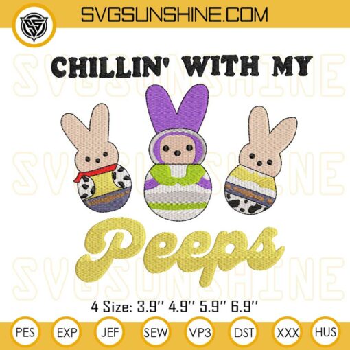 Toy Story Happy Easter Day Embroidery Designs, Toy Story Easter Bunny Embroidery Pattern