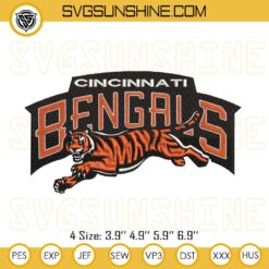 Cincinnati Bengals Tiger Embroidery Designs, NFL Machine Embroidery Design File